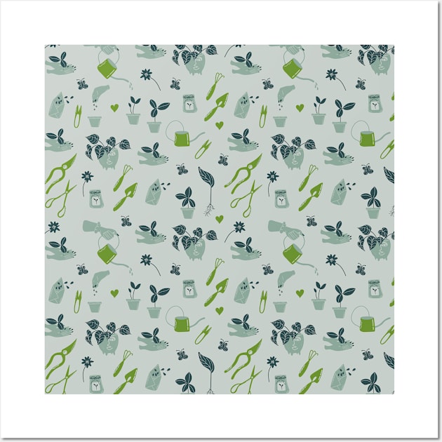 Home gardening pattern Wall Art by DanielK